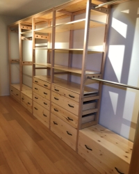 Closet Organizers - Solid Wood - Maple Spice